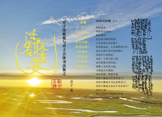 卓子诗歌集与卓子合体书法集之《活着最重要》